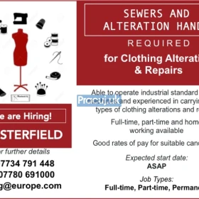 SEWERS / SEAMSTRESS / ALTERATION HAND